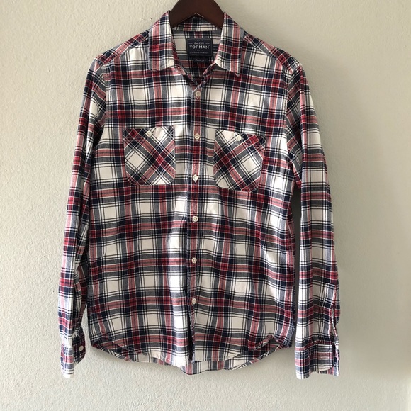 Plaid Topman Button Down - Picture 2 of 4